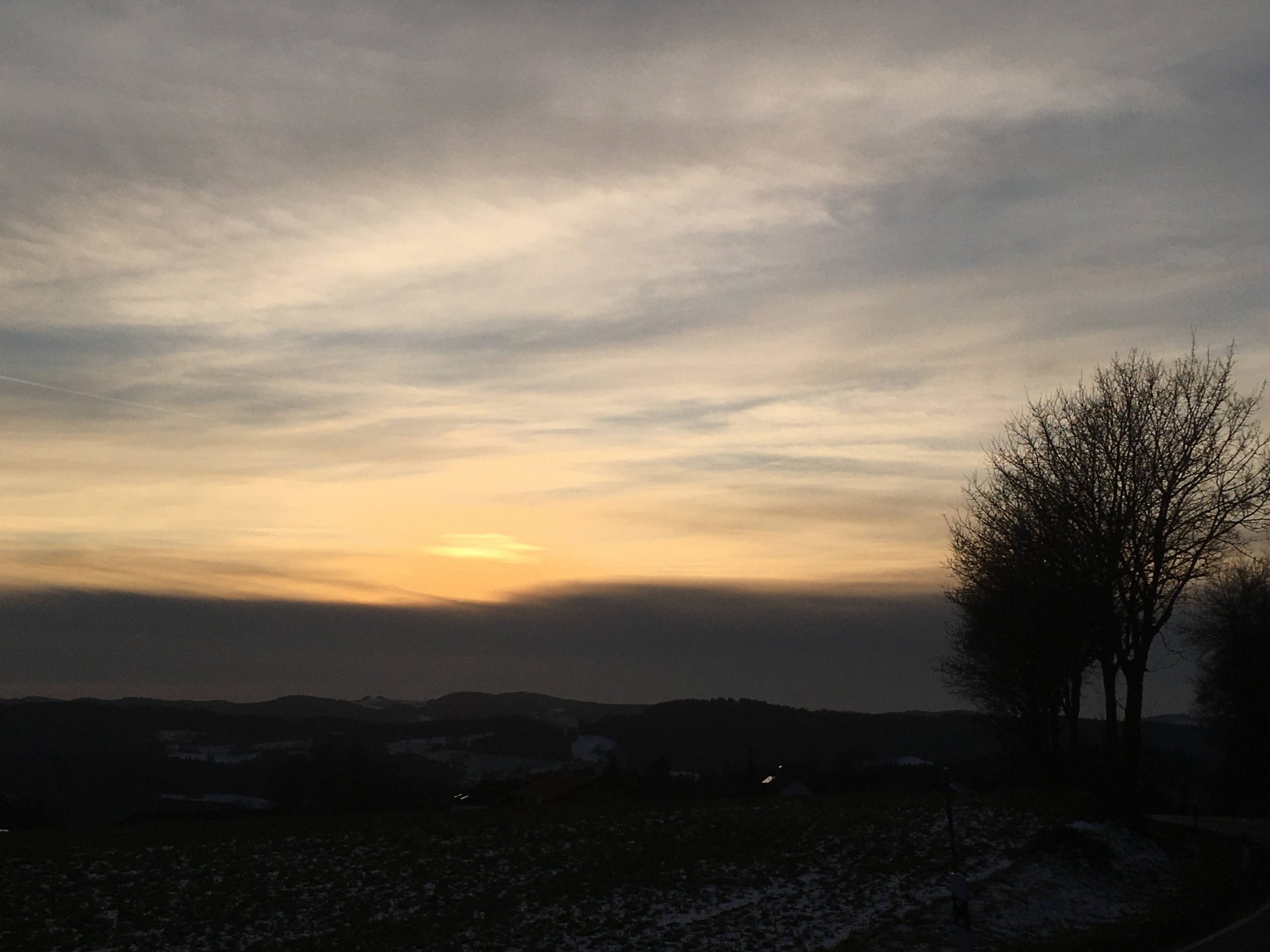 Abendhimmel im bayrischen Wald